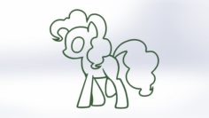 Rainbow pony 3d print cookie cutters model 3D Model