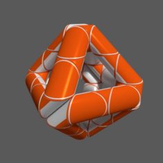 Cylindrical snake puzzle 3D Model