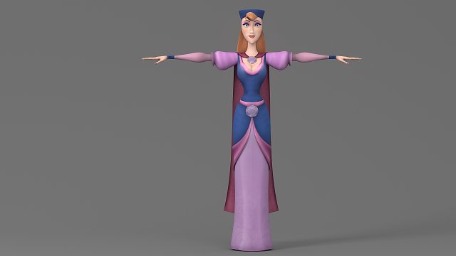 Cartoon woman 3 3D Model