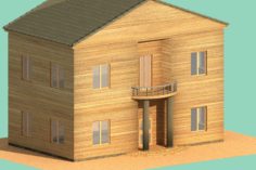Cottage of lumber 3D Model