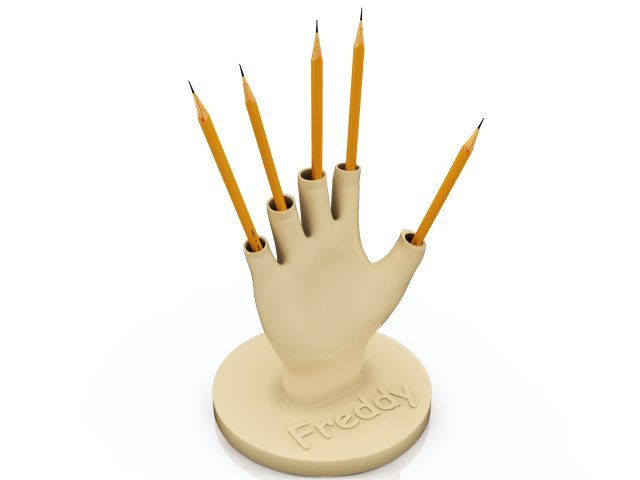 Pencil holder – Freddy Free 3D Model