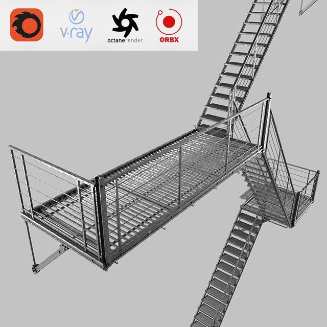Evacuation ladder 3D model 3D Model