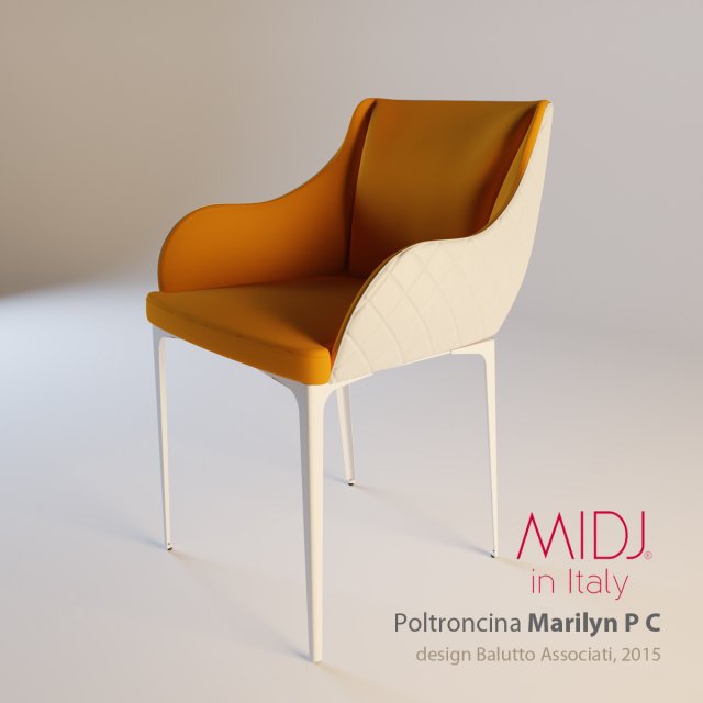 MIJI Poltroncina Marilyn P C chair 3D Model