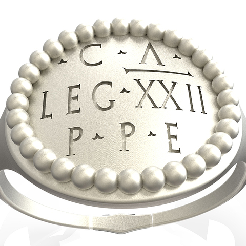 Replica of an officer’s signet ring of the Roman legion 3D Print Model