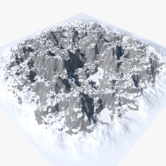 3D model Snowy Mountain 3D Model