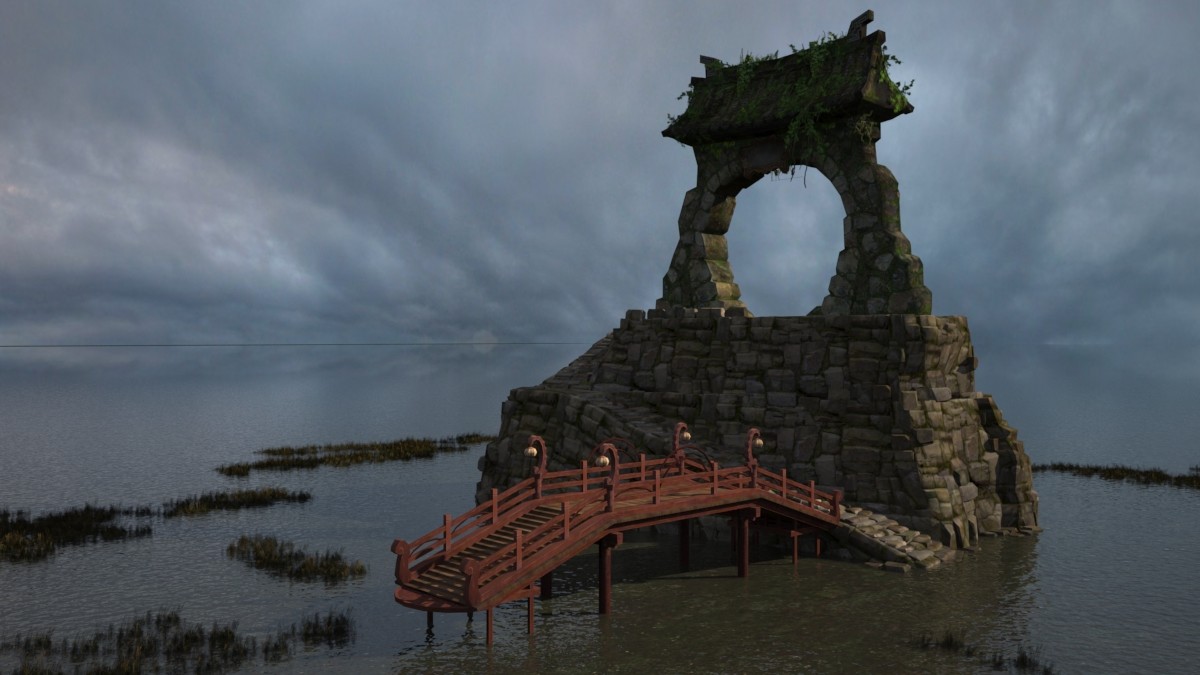 Ancient style Bridges building 3D models 3D 3D Model