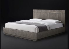 3D Bezier Platform Modern Bed 3D Model