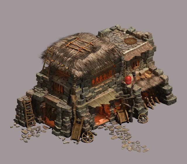 Desert – Straw House 3D Model