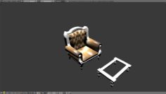 3D Classic leather chair model 3D Model