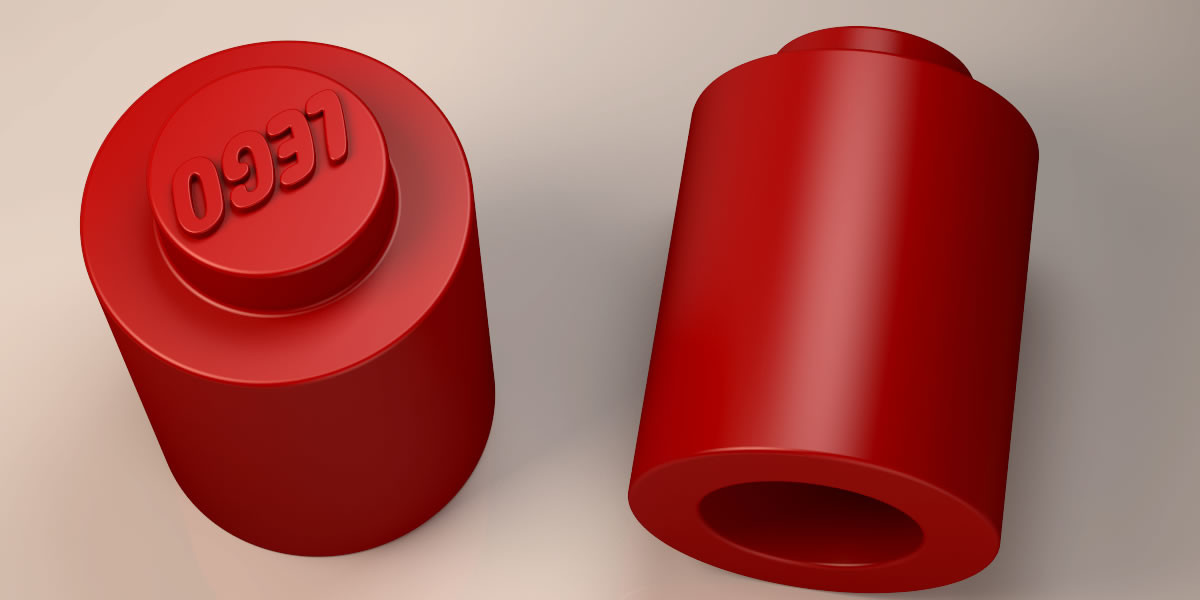 LEGO brick 1×1 Round without Groove Ready for games 3D model 3D Model