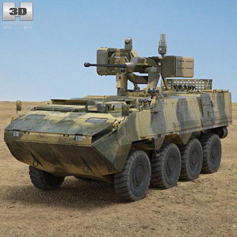 Pandur II 8X8 APC 3D Model - 3DHunt.co