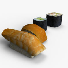 Sushi Low-Poly 3D model 3D Model