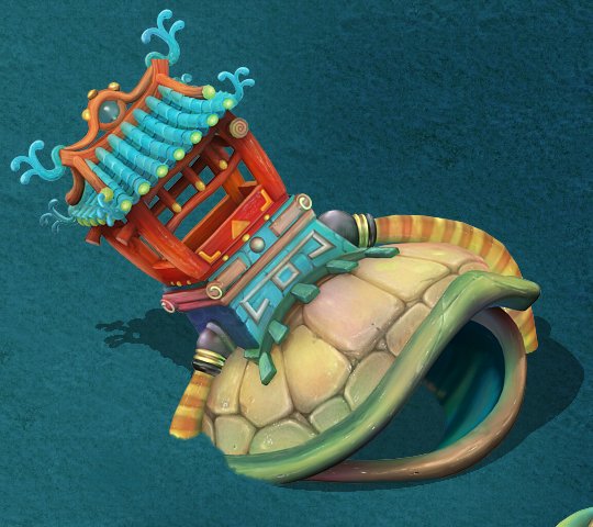 Submarine cartoon world – heavy turtles 3D Model