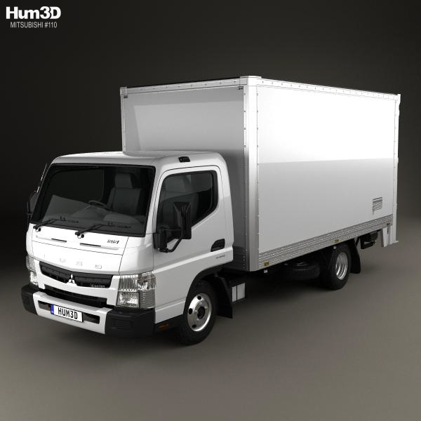 Mitsubishi Fuso Canter 515 Wide Single Cab Pantech Truck 2016 3D Model