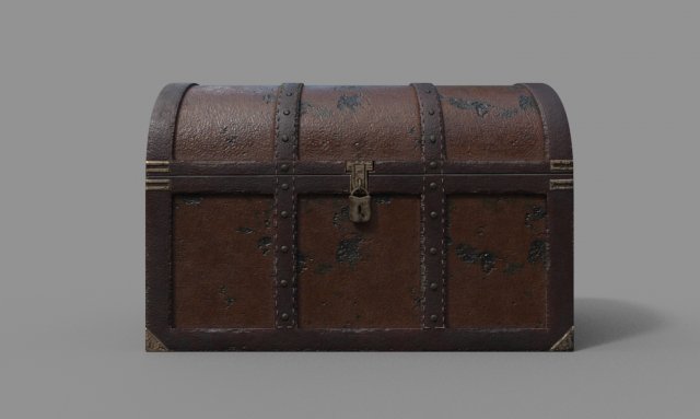 Leather Chest lowpoly 3D Model