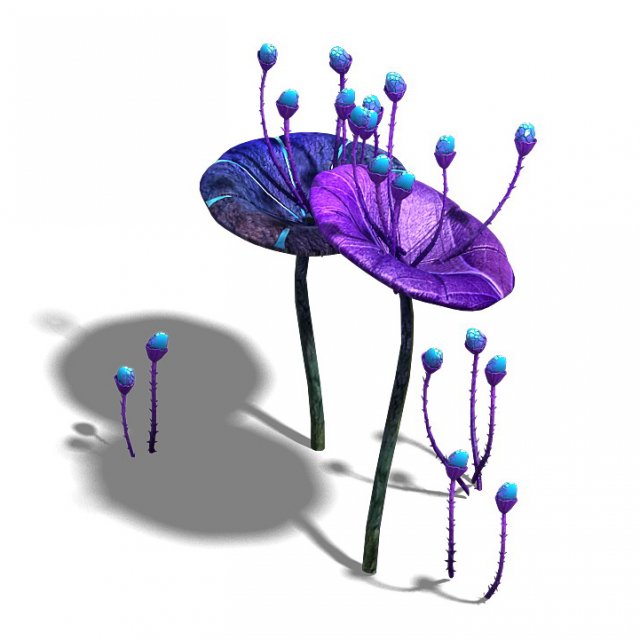 Wizard Forest – Supernatural Flowers 05 3D Model