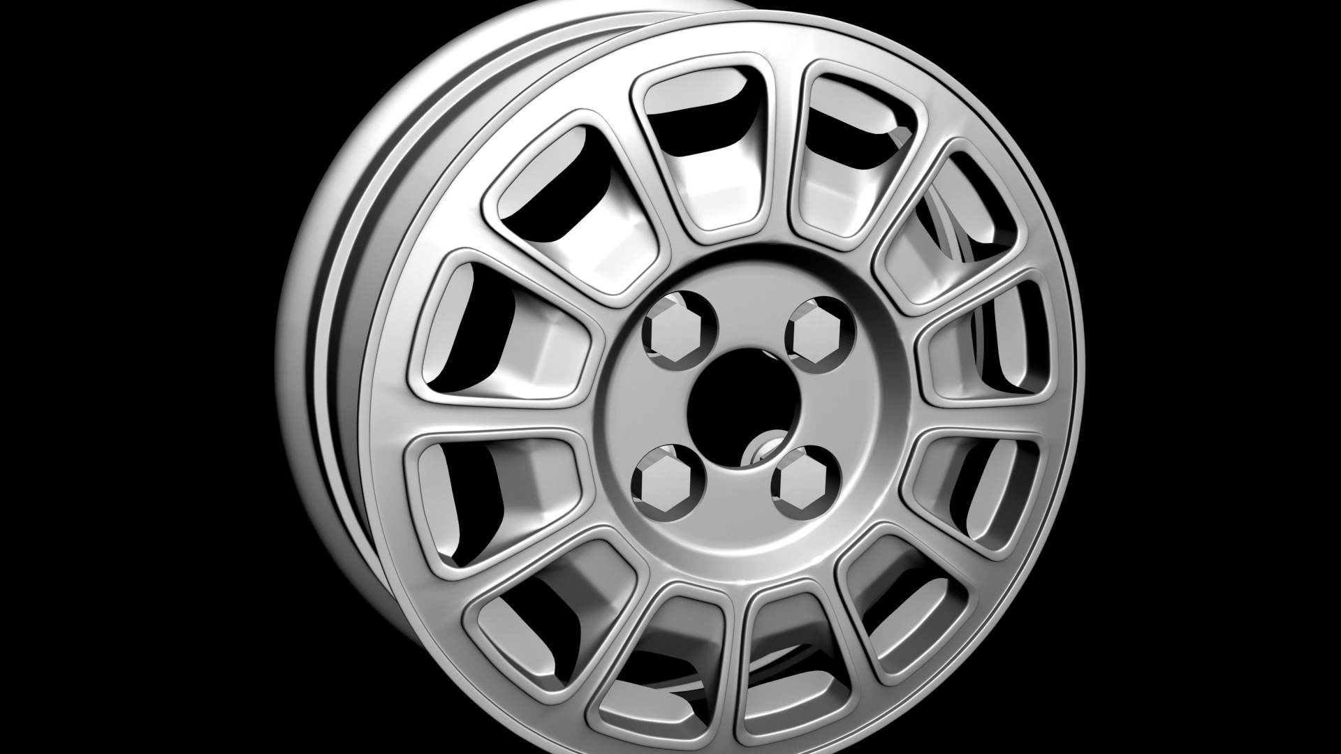 3D Scirocco mk1 original Wheel 3D Model