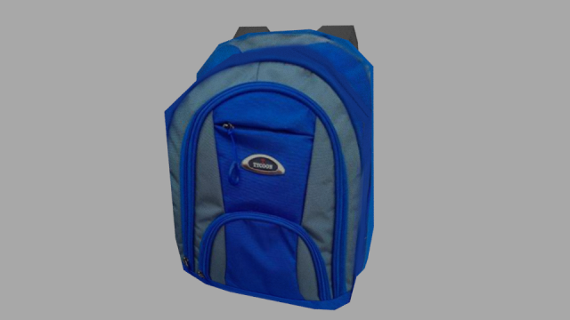 LOW Polly Ready to use in game school bag Free 3D Model