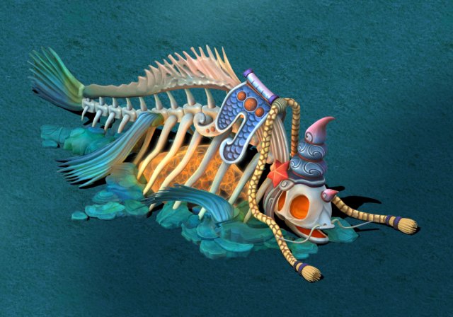 Submarine Cartoon World – Dragon of the corpse 3D Model