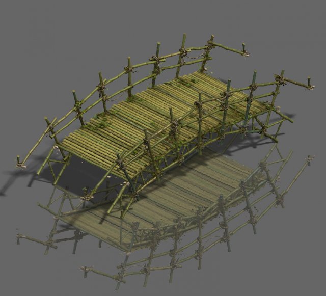 Forest objects – bamboo bridge 3D Model