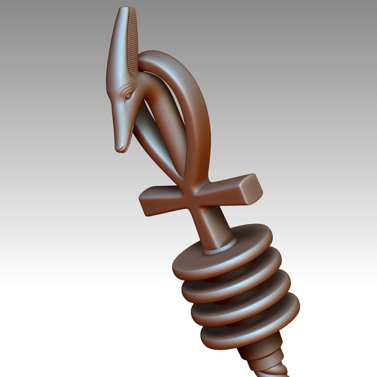 Egyptian Was Scepter 3D Model