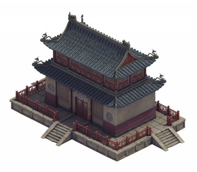 Heyang City – Temple Hall 3D Model