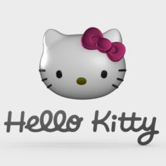 Hello kitty logo 3D Model
