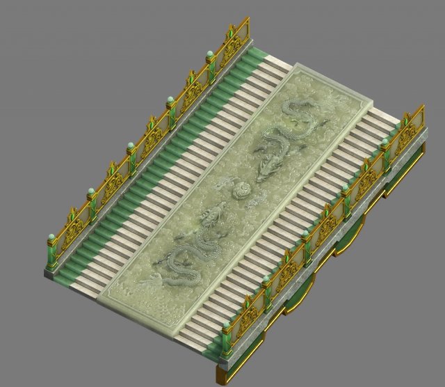 Imperial – stairs – guardian stone 3D Model