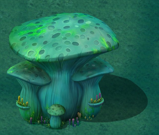 Cartoon Edition – Ancient Nu Wa Mushroom Fossil 04 3D Model