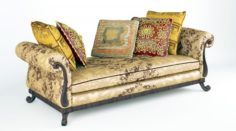 Royal Sofa With Pillows 3D Model