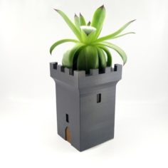 Medieval tower planter with courtyard 3D Print Model