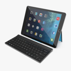 Logitech Tablet Keyboard with iPad Pro 3D Model