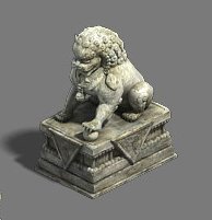 Medium city – stone lion 3D Model