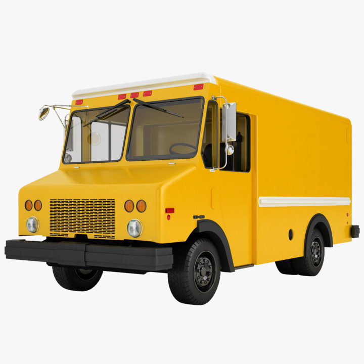 Mail Truck 02 3D Model