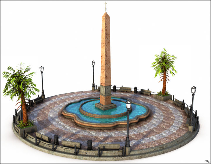 Historic Square 3D Model