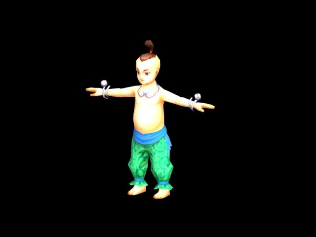 Game Model – Taoist comprehension characters – boy 3D Model