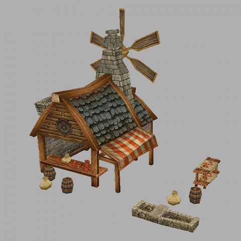 Game Model Arena – Bakery 01 3D Model