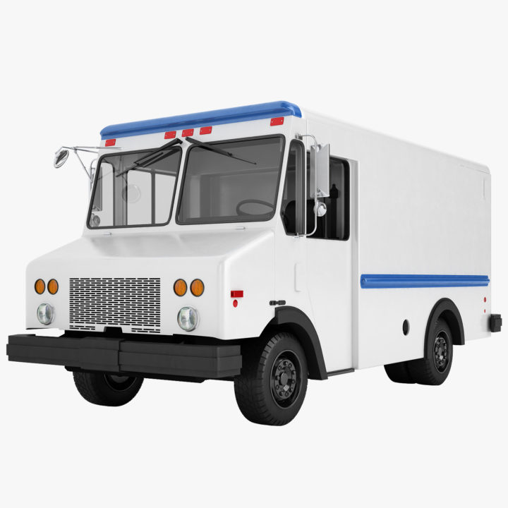 3D model Mail Truck 01 3D Model