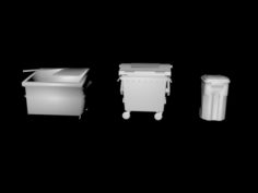 Trash bins Free 3D Model