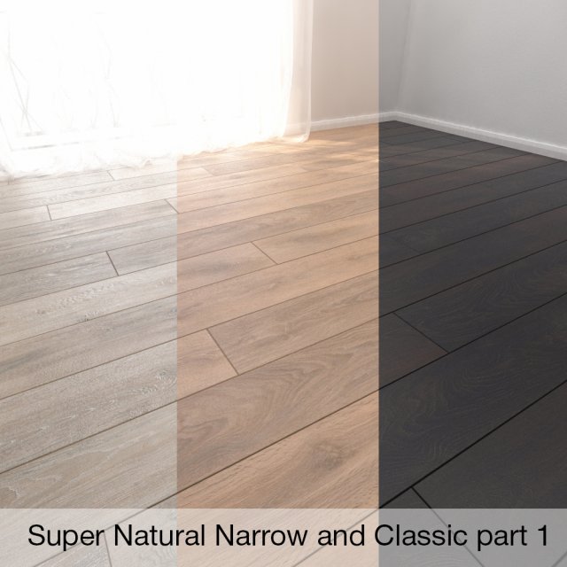 Parquet Floor Super Natural Narrow and Classic par 3D Model