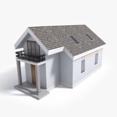 Lowpoly East Europe House 2 3D Model
