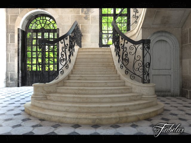 Staircase 01 3D Model