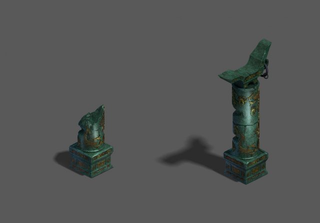 Magic territory – pillars 3D Model