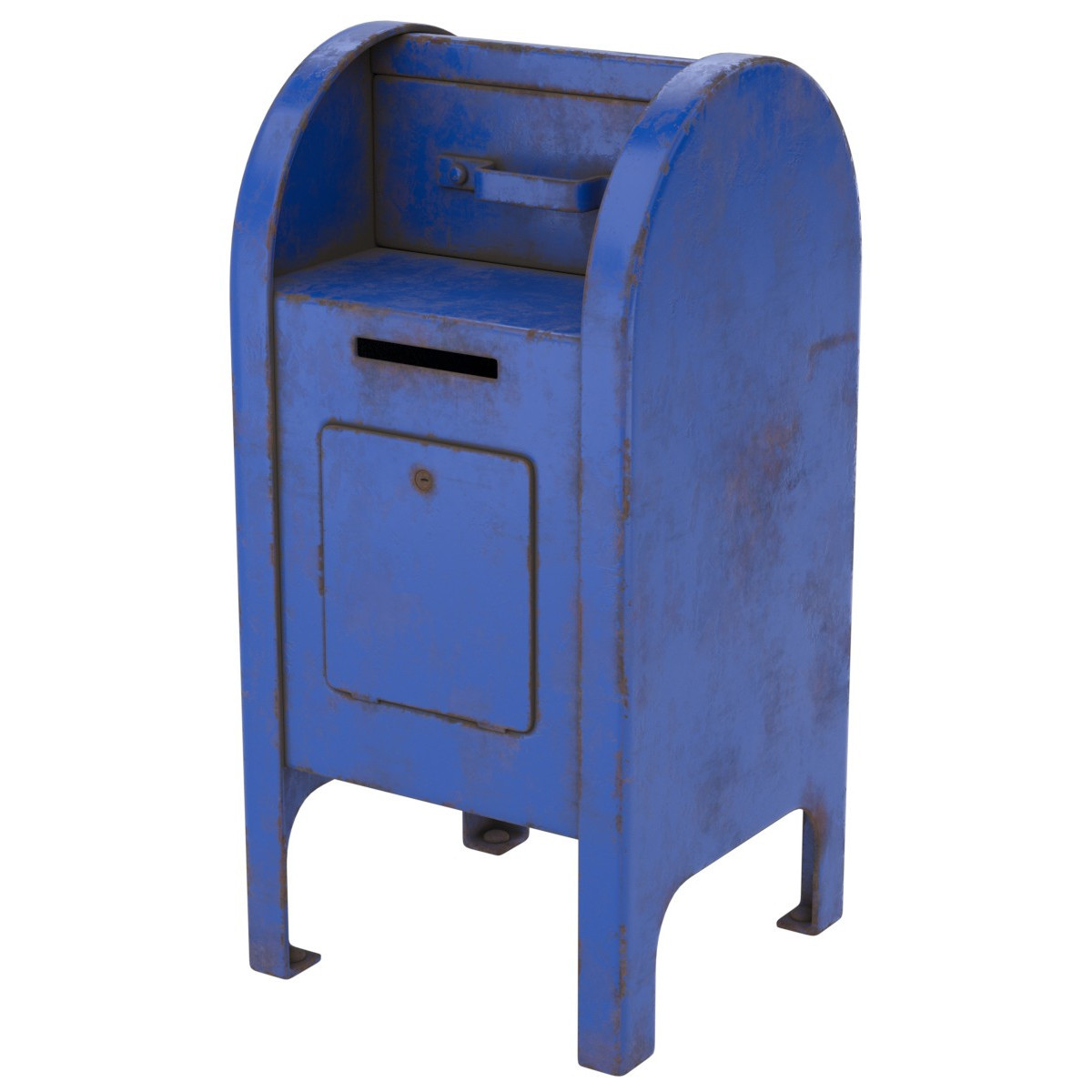 Post Box 2 Textured 3D Model