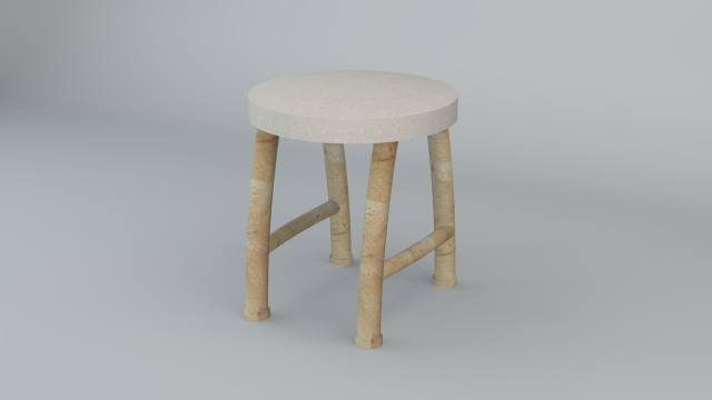 Chair with materials 3D Model