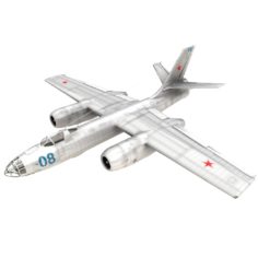 3D Ilyushin Il-28 Beagle Soviet Air Force blue 08 model 3D Model