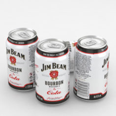 Alcohol Can Jim Beam  Bourbon Whiskey and Cola 330ml 3D Model