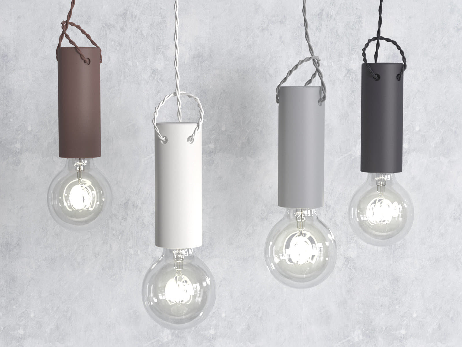 Tied Pendant Light 3D model 3D Model