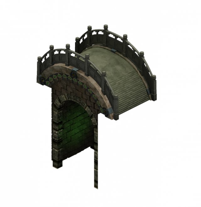 Ghost Gate altar – stone bridge 3D Model