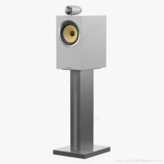 3D Bowers & Wilkins CM6 S2 Satin White on stand 3D Model